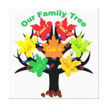 Personalized Family Tree (family Of 7) Canvas at Zazzle