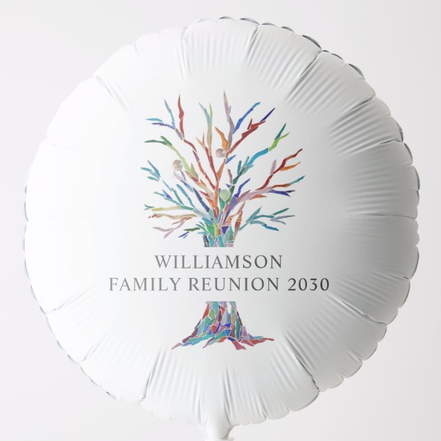 Personalized Family Tree Family Reunion Balloon (Front)