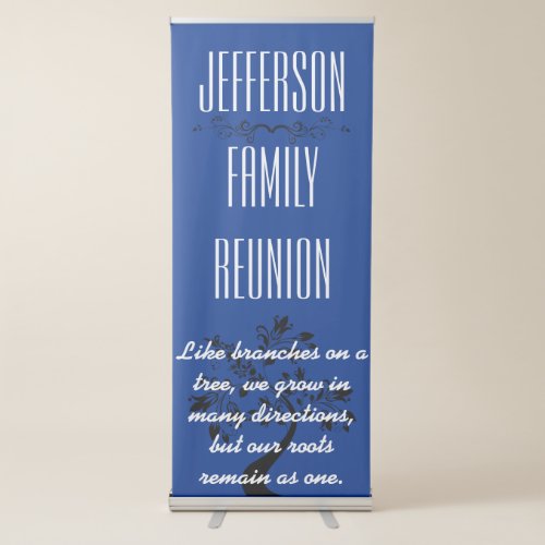 Personalized Family Tree Family Reunion Retractable Banner