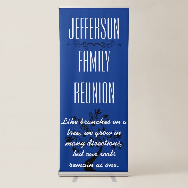 Personalized "Family Tree" Family Reunion Retractable Banner (Front)