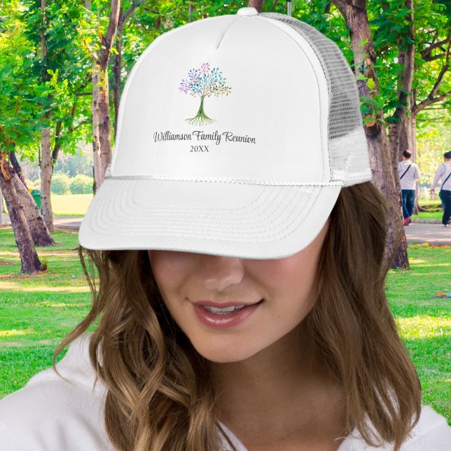 Personalized Family Tree Family Reunion Trucker Hat (Creator Uploaded)