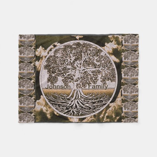 Personalized Family Tree Fleece Blanket Zazzle