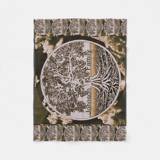 Personalized Family Tree Fleece Blanket Zazzle