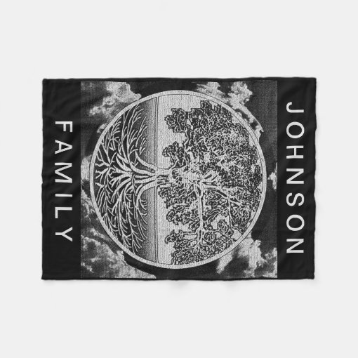 Personalized Family Tree Fleece Blanket Zazzle
