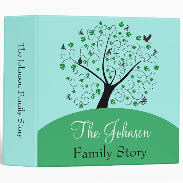 Personalized Family Tree Geneology Binder (Front/Spine)