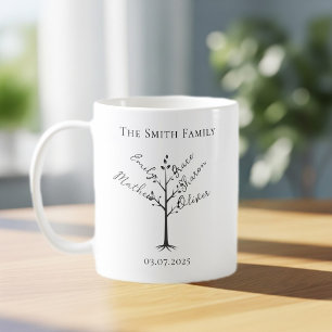 Personalized Family Tree Mug Custom Name Tree