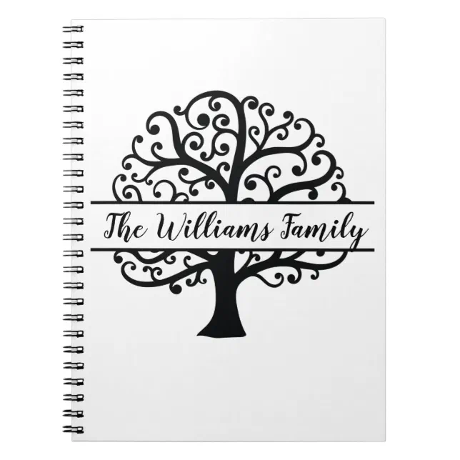 Personalized Family Tree Notebook | Zazzle