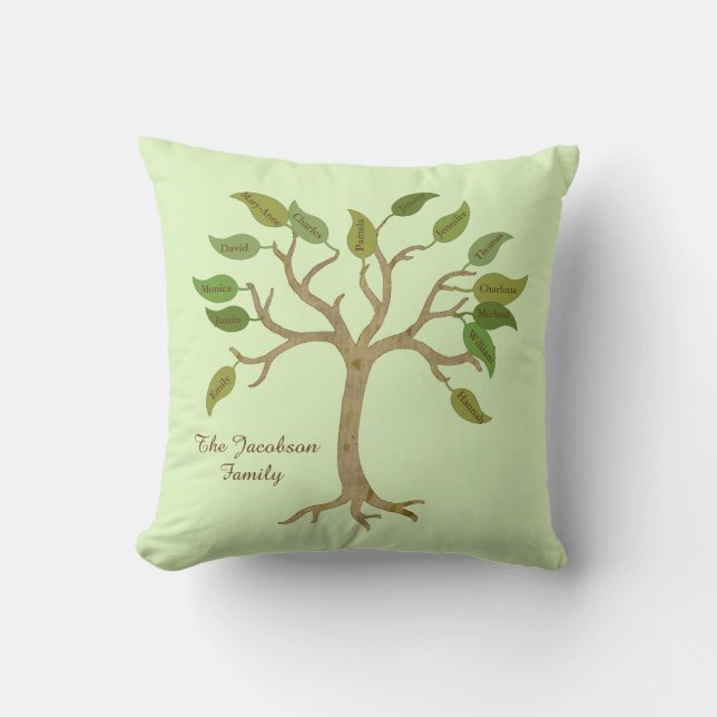 Personalized Family Tree Pillow (Front)
