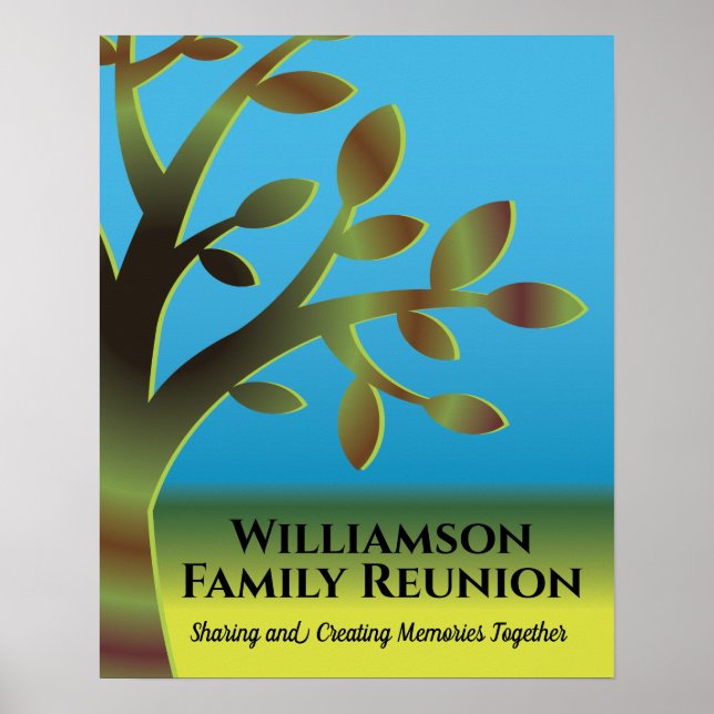 Personalized Family Tree Reunion Event Poster (Front)