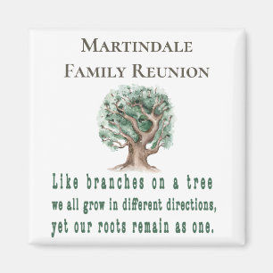 Personalized Family Tree Reunion Magnet