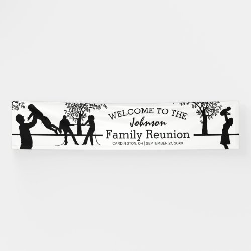 Personalized Family Tree Reunion Party Banner