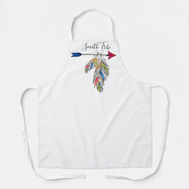 Personalized family tribe    apron (Front)