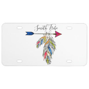 Personalized family tribe license plate