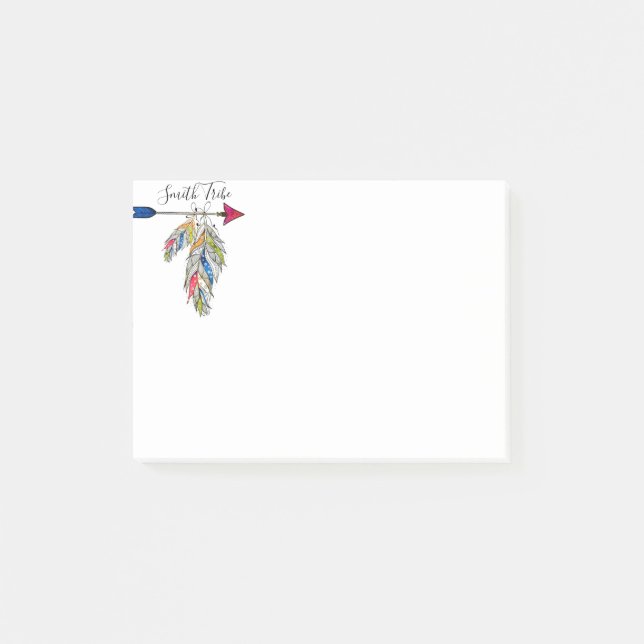 Personalized family tribe    post-it notes (Front)
