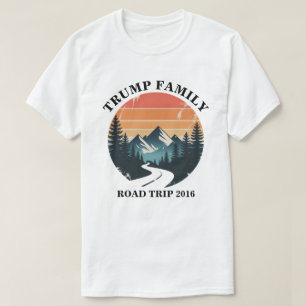 Personalized Family Trip Retro Mountain Sun T-Shirt