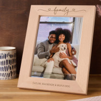 Personalized Family Typography With Love Hearts  Engraved Frames