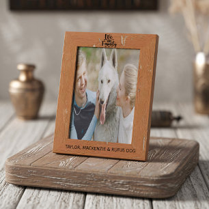 Personalized Family Typography With Love Hearts Engraved Frames
