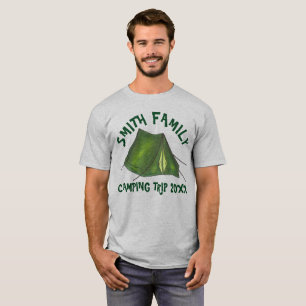 Personalized Family Vacation Camping Trip Tent T-Shirt