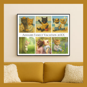 Personalized Family Vacation Collage Template Canvas Print