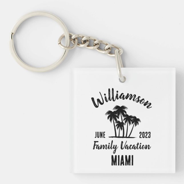 Personalized family vacation keychain (Front)