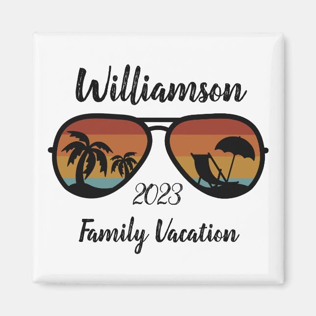 Personalized family vacation magnet (Front)