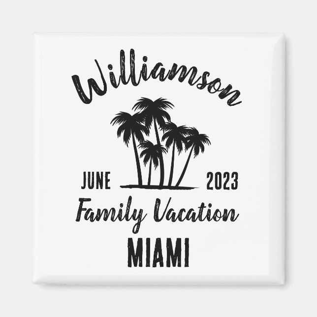 Personalized family vacation magnet (Front)