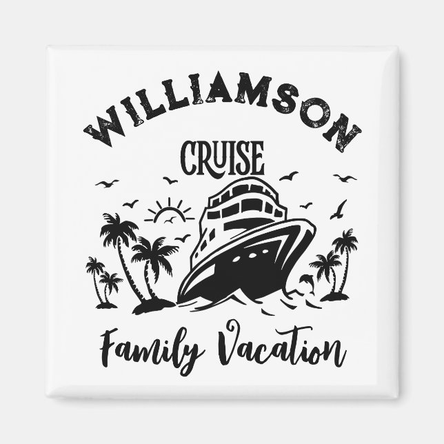 Personalized family vacation magnet (Front)