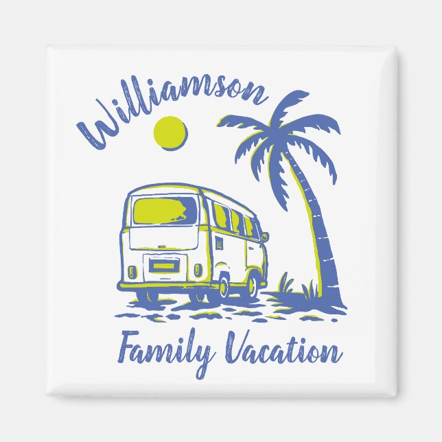 Personalized family vacation magnet (Front)