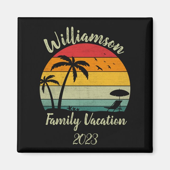 Personalized family vacation magnet (Front)