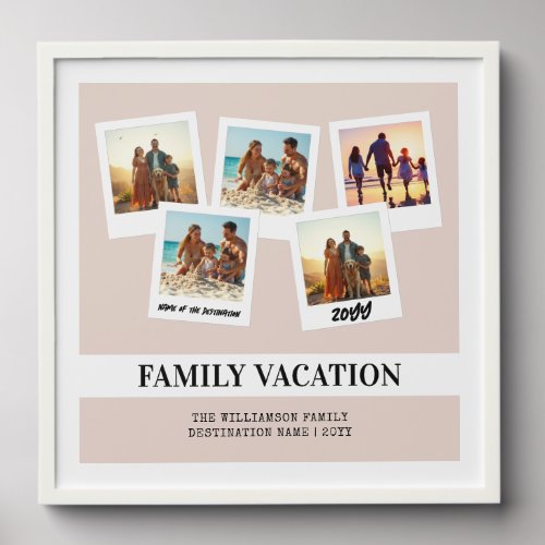 Personalized Family Vacation Modern Snapshot Style