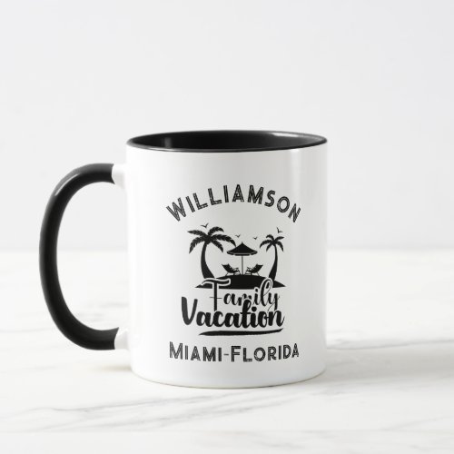 Personalized family vacation mug