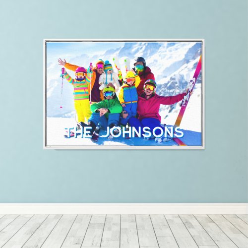 Personalized Family Vacation Photo Canvas Print