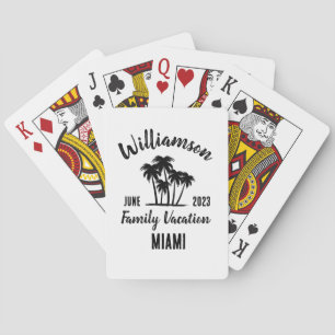 Personalized family vacation poker cards