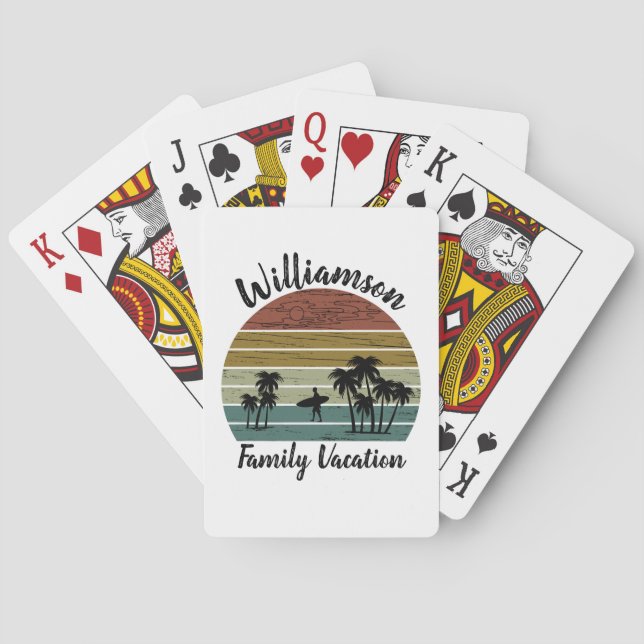 Personalized family vacation poker cards (Back)