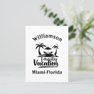 Personalized family vacation postcard