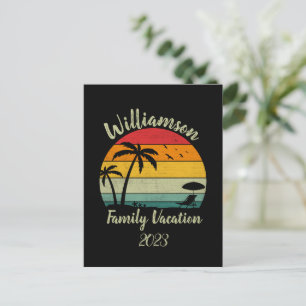 Personalized family vacation postcard