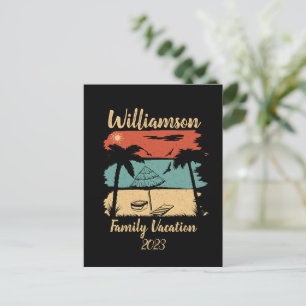 Personalized family vacation postcard