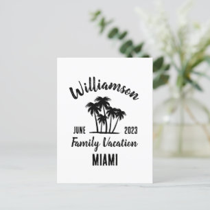 Personalized family vacation postcard