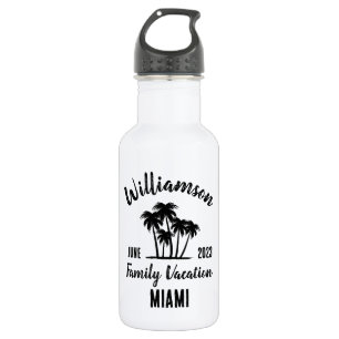 Personalized family vacation stainless steel water bottle