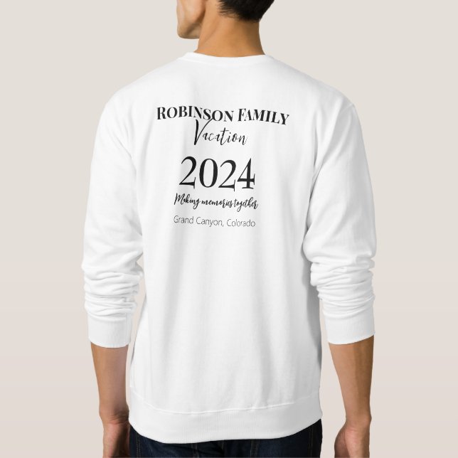 Personalized Family Vacation Sweatshirt (Back)