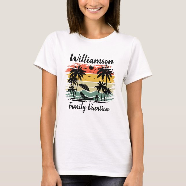 Personalized family vacation T-Shirt (Front)