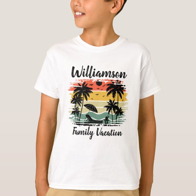 Personalized family vacation T-Shirt (Front)
