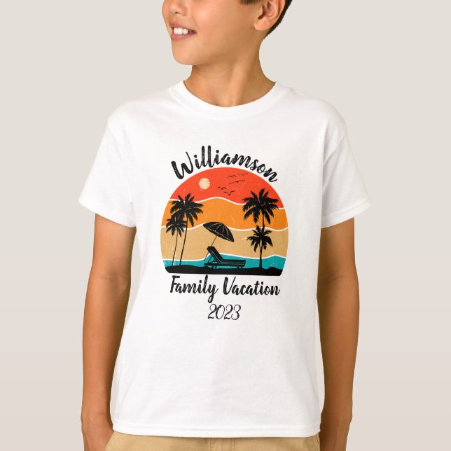 Personalized family vacation T-Shirt (Front)