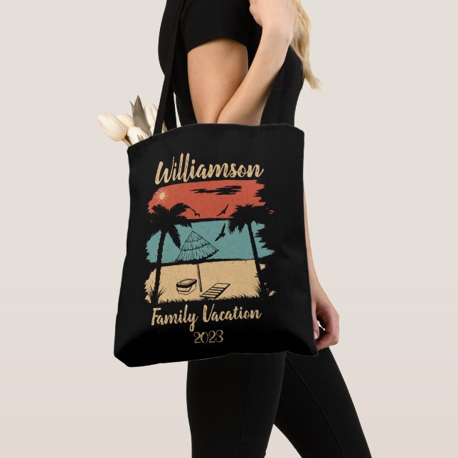 Personalized family vacation T-Shirt Tote Bag (Close Up)