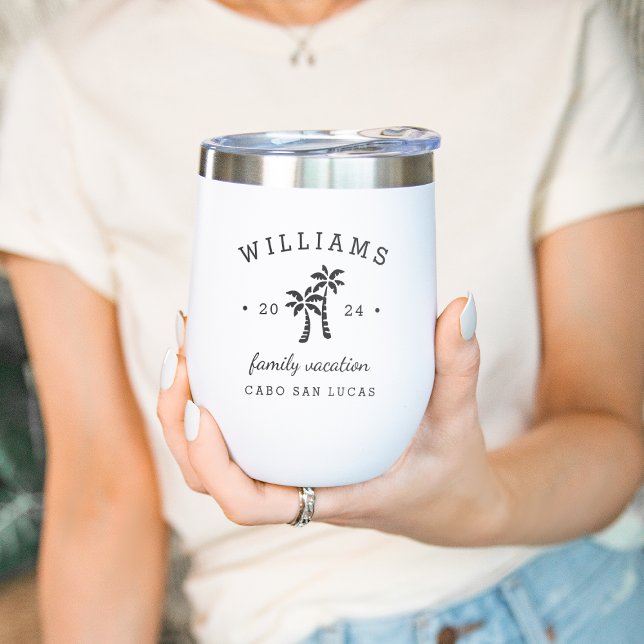 Personalized Family Vacation Thermal Wine Tumbler (Creator Uploaded)