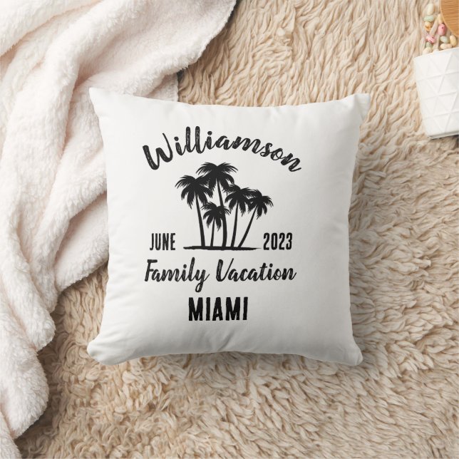 Personalized family vacation throw pillow (Blanket)