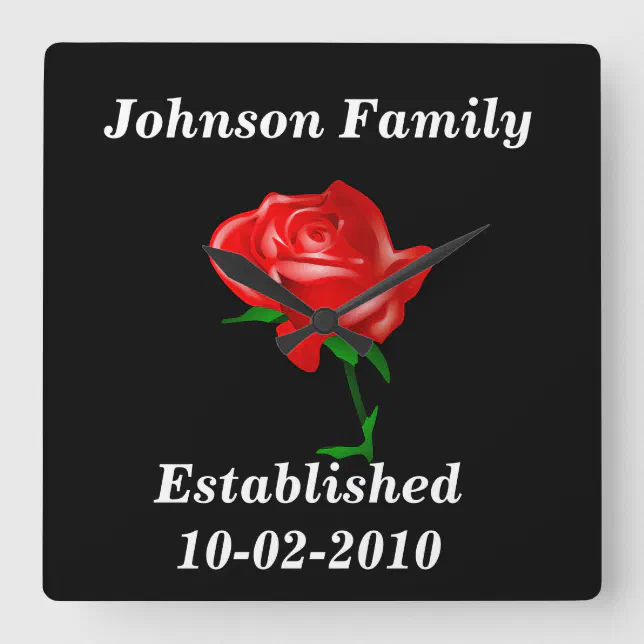 Personalized family wall clock Zazzle