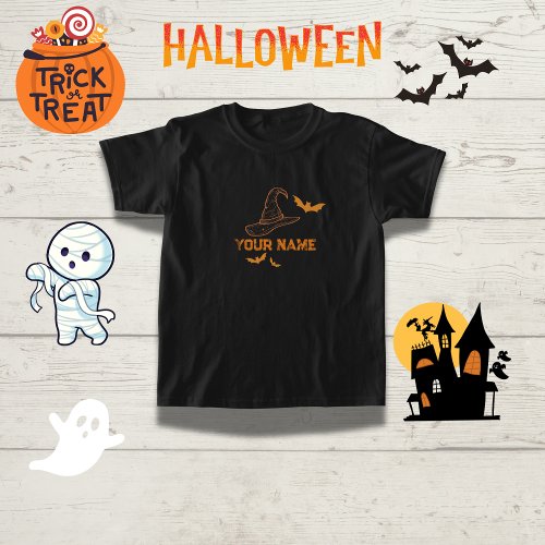 Personalized Family Witch Hat Halloween T_Shirt