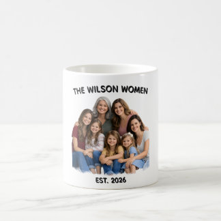 Personalized Family Women Photo, Name & Year Custo Coffee Mug
