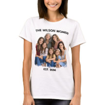Personalized Family Women Photo, Name & Year Custo